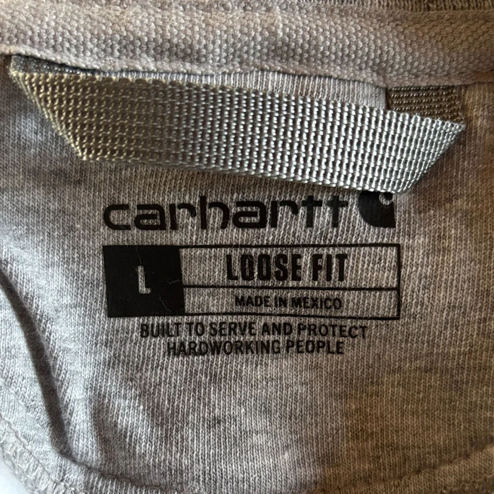 Carhartt Men's Heather Gray Crewneck Sweatshirt. - Picture 5 of 5